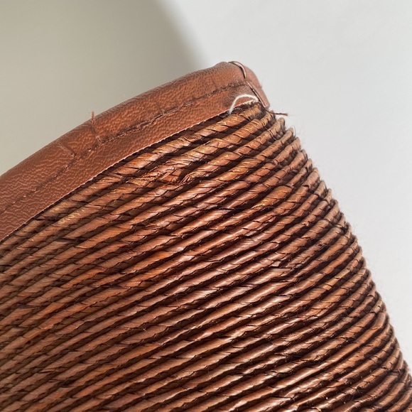 STRAW boho woven market basket bag - Picture 13 of 13